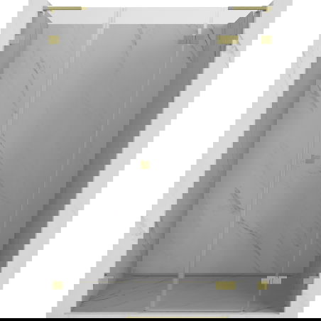 Mexen Lunar L sprchové dvere výkyvné pravé 130 cm, transparentné, zlaté brúsené - 834SL-130-050-55-00-P