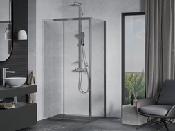 Mexen Apia sprchová kabína, posuvné dvere 130 x 80 cm, transparentnéné, chrómová - 840-130-080-01-00