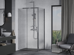 Mexen Apia sprchovací kút posuvný 130 x 80 cm, transparentný, chróm - 840-130-080-01-00