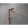 Mexen Lunar L sprchové dvere otváracie pravé 145 cm, transparentné, kartáčovaná meď - 834SL-145-050-65-00-P