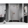 Mexen Lunar L sprchové dvere otváracie pravé 145 cm, transparentné, kartáčovaná meď - 834SL-145-050-65-00-P