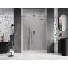 Mexen Lunar L sprchové dvere otváracie pravé 145 cm, transparentné, kartáčovaná meď - 834SL-145-050-65-00-P