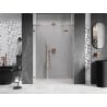 Mexen Lunar L sprchové dvere otváracie pravé 145 cm, transparentné, kartáčovaná meď - 834SL-145-050-65-00-P