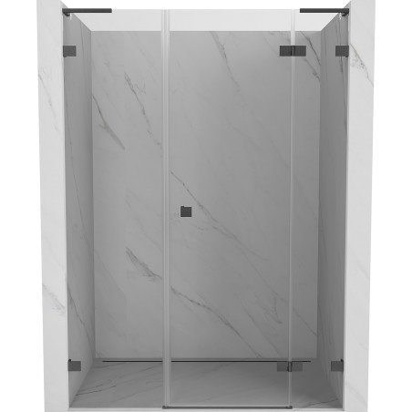 Mexen Lunar L sprchové dvere otváracie pravé 140 cm, transparentné, brúsená gun šedá - 834SL-140-050-66-00-P