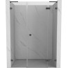 Mexen Lunar L sprchové dvere otváracie pravé 140 cm, transparentné, brúsená gun šedá - 834SL-140-050-66-00-P