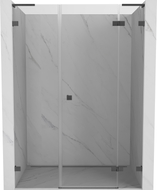 Mexen Lunar L sprchové dvere otváracie pravé 140 cm, transparentné, brúsená gun šedá - 834SL-140-050-66-00-P