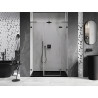 Mexen Lunar L sprchové dvere otváracie pravé 140 cm, transparentné, brúsená gun šedá - 834SL-140-050-66-00-P
