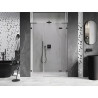 Mexen Lunar L sprchové dvere otváracie pravé 140 cm, transparentné, brúsená gun šedá - 834SL-140-050-66-00-P