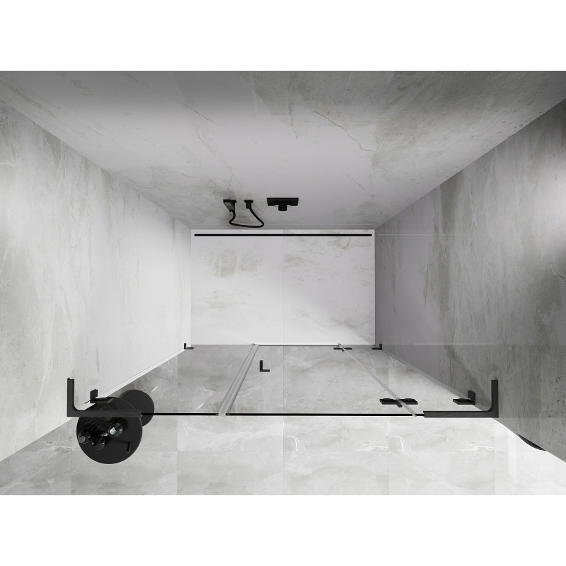 Mexen Lunar L sprchové dvere otváracie pravé 140 cm, transparentné, brúsená gun šedá - 834SL-140-050-66-00-P