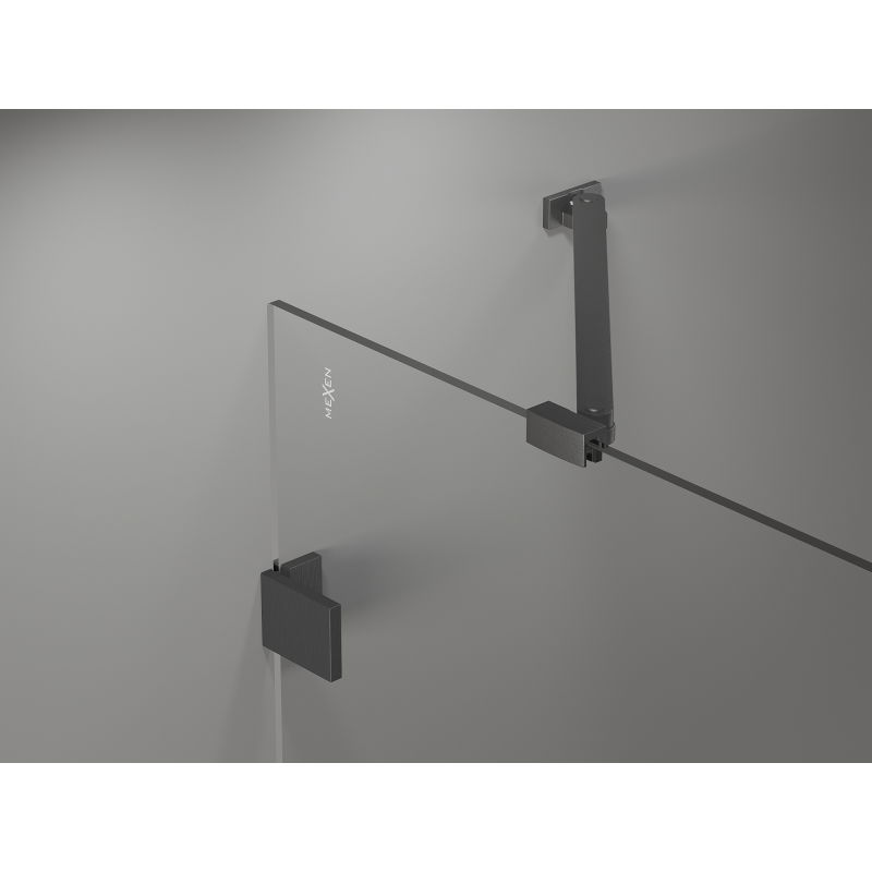 Mexen Lunar sprchová stena 2-dielna pravá 100 x 150 cm, transparentná, brúsená gun gray - 897-100-100-66-00-P