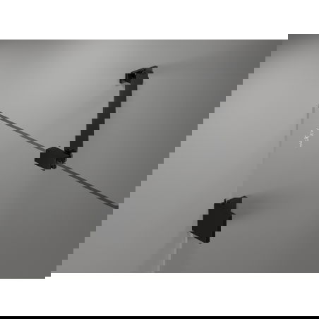 Mexen Lunar dvojkrídlová vaňová zástena pravá 80 x 150 cm, priehľadná, čierna - 897-080-100-70-00-P