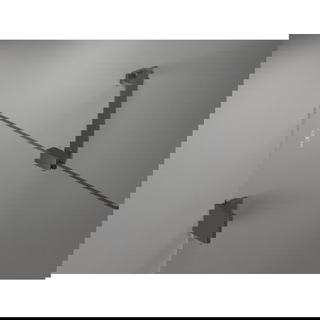 Mexen Lunar vaňový paraván, 2-krídlový pravý 110 x 150 cm, transparentný, gun metal - 897-110-100-95-00-P