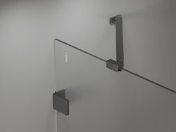 Mexen Lunar vaňový paraván, 2-krídlový pravý 110 x 150 cm, transparentný, gun metal - 897-110-100-95-00-P