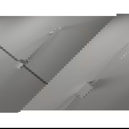 Mexen Lunar sprchová zástena na vaňu 2-dielna pravá 90 x 150 cm, transparentná, brúsený nikel - 897-090-100-97-00-P