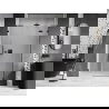 Mexen Lunar L sprchové dvere otváracie pravé 140 cm, priehľadné, čierne - 834SL-140-050-70-00-P