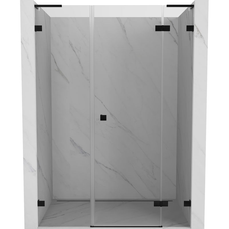 Mexen Lunar L sprchové dvere otváracie pravé 140 cm, priehľadné, čierne - 834SL-140-050-70-00-P