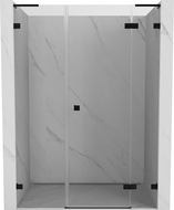Mexen Lunar L sprchové dvere otváracie pravé 140 cm, priehľadné, čierne - 834SL-140-050-70-00-P