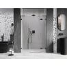 Mexen Lunar L sprchové dvere otočné pravé 150 cm, transparentné, čierne - 834SL-150-050-70-00-P