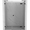 Mexen Lunar L sprchové dvere otočné pravé 150 cm, transparentné, čierne - 834SL-150-050-70-00-P