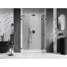 Mexen Lunar L sprchové dvere otočné pravé 150 cm, transparentné, čierne - 834SL-150-050-70-00-P