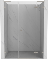 Mexen Lunar L sprchové dvere krídlové pravé 135 cm, transparentné, kartáčovaný nikel - 834SL-135-050-97-00-P