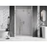 Mexen Lunar L sprchové dvere výklopné pravé 160 cm, transparentné, kartáčovaný nikel - 834SL-160-050-97-00-P