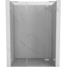 Mexen Lunar L sprchové dvere výklopné pravé 160 cm, transparentné, kartáčovaný nikel - 834SL-160-050-97-00-P