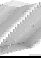 Mexen Lunar-B L sprchová kabína s otváracími pravými dverami 90 x 70 cm, transparentná, zlatá - 832L-090-070-50-00-P