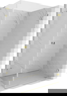 Mexen Lunar-B L sprchová kabína otváracia pravá 100 x 90 cm, transparentná, zlatá - 832L-100-090-50-00-P