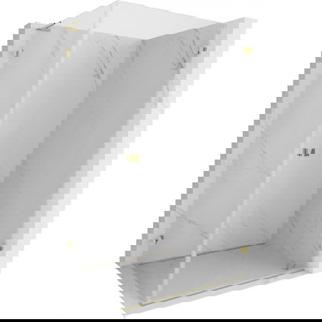 Mexen Lunar-B L sprchovací kút otvárací pravý 85 x 80 cm, transparentný, zlatý - 832L-085-080-50-00-P