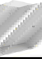 Mexen Lunar-B L sprchovací kút otvárací pravý 85 x 80 cm, transparentný, zlatý - 832L-085-080-50-00-P