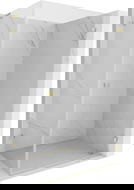 Mexen Lunar-B L sprchovací kút, pravé otváranie, 100 x 90 cm, číry, zlatý kartáčovaný - 832L-100-090-55-00-P