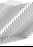 Mexen Lunar-B L sprchovací kút otvárací pravý 90 x 80 cm, priehľadný, zlatý brúsený - 832L-090-080-55-00-P