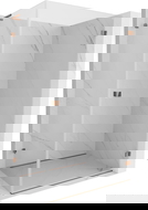 Mexen Lunar-B L sprchovací kút sklopný pravý 85 x 70 cm, priehľadný, ružové zlato - 832L-085-070-60-00-P