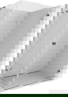 Mexen Lunar-B L sprchovací kút otvárací pravý 100 x 80 cm, priehľadný, brúsená gun gray - 832L-100-080-66-00-P