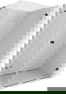 Mexen Lunar-B L sprchový kút výkyvný pravý 100 x 80 cm, transparentný, čierny - 832L-100-080-70-00-P