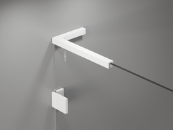 Mexen Lunar L vaňová zástena dvojkrídlová pravá 110 x 150 cm, transparentná, biela - 897L-110-100-20-00-P