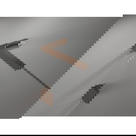 Mexen Lunar L vaňová zástena 2-krídlová pravá 90 x 150 cm, priehľadná, ružové zlato - 897L-090-100-60-00-P