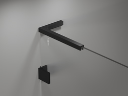 Mexen Lunar L sprchová zástenka 2-krídlová pravá 120 x 150 cm, transparentná, čierna - 897L-120-100-70-00-P