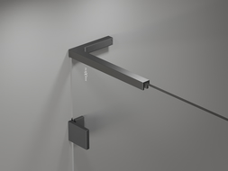 Mexen Lunar L paraván na vaňu 2-krídlový pravý 120 x 150 cm, transparentný, gun metal - 897L-120-100-95-00-P