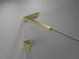 Mexen Lunar L vaňová zástena dvojkrídlová ľavá 100 x 150 cm, transparentná, zlatá brúsená - 897L-100-100-55-00-L