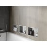 Mexen X-Wall-R zapustená polička s okrajom 30 x 20 cm, inox - 1910302010