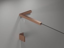 Mexen Lunar L vaňová zástenka 2-dielna ľavá 80 x 150 cm, transparentná, brúsená meď - 897L-080-100-65-00-L