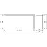 Mexen X-Wall-R zapustená polička s okrajom 30 x 20 cm, inox - 1910302010