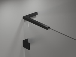 Mexen Lunar L vaňová zástena 2-krídlová ľavá 90 x 150 cm, transparentná, čierna - 897L-090-100-70-00-L