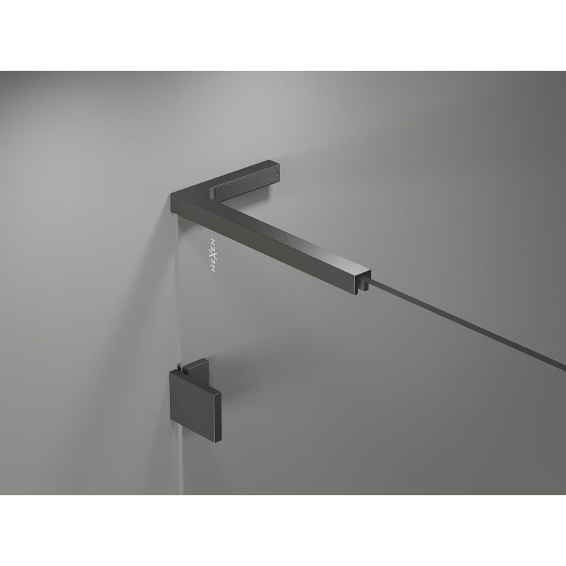 Mexen Lunar L vaňová zástena 2-krídlová ľavá 80 x 150 cm, priehľadná, gun metal - 897L-080-100-95-00-L