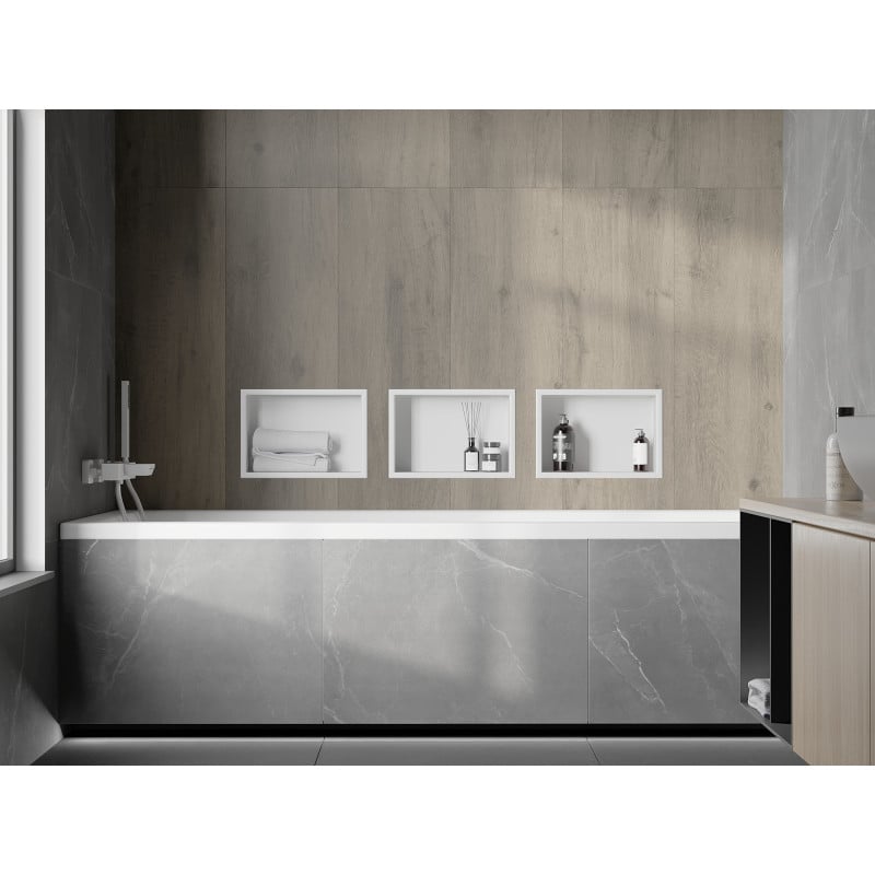 Mexen X-Wall-R výklenková polica s lemom 30 x 20 cm, biela - 1920302010