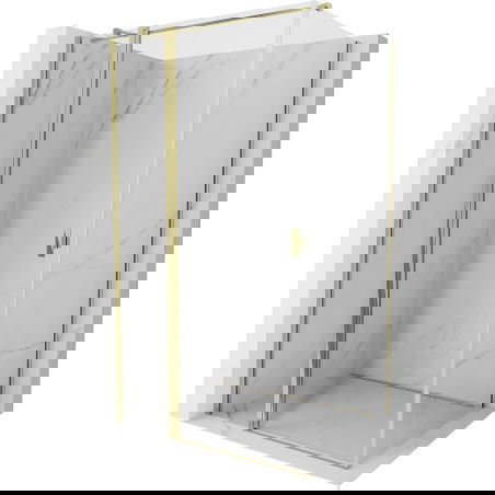 Mexen Mist T sprchová kabína otočná 115 x 70 cm, transparentná, zlatá - 8A4T-115-070-50-00