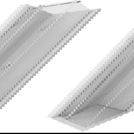 Mexen Mist T sprchový kút s výklopnými dverami 100 x 100 cm, transparentný, chróm - 8A4T-100-100-01-00