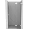 Mexen Lunar L sprchové dvere výklopné pravé 125 cm, priehľadné, biele - 834L-125-000-20-00-P